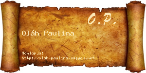Oláh Paulina névjegykártya