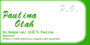 paulina olah business card